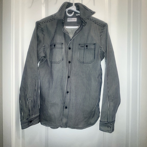 Gustin Other - Gustin Hickory Stripe Selvedge Workshirt Classic Fit Size Medium Made in the USA